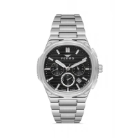 Ferro Gümüş Çelik Kordon Erkek Kol Saati FM11499A-A2 Fonksiyonları Aktif 3ATM Su Geçirmez