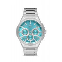 Ferro Gümüş Çelik Kordon Erkek Kol Saati FM11505A-A15 Fonksiyonları Aktif 3ATM Su Geçirmez