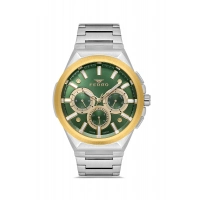 Ferro Gümüş Çelik Kordon Erkek Kol Saati FM11505A-D6 Fonksiyonları Aktif 3ATM Su Geçirmez