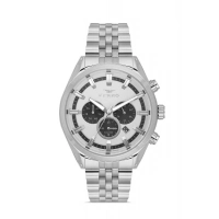 Ferro Gümüş Çelik Kordon Erkek Kol Saati FM11507A-A Fonksiyonları Aktif 3ATM Su Geçirmez