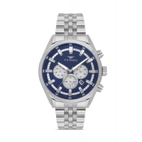 Ferro Gümüş Çelik Kordon Erkek Kol Saati FM11507A-A3 Fonksiyonları Aktif 3ATM Su Geçirmez