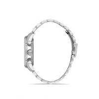 Ferro Gümüş Çelik Kordon Erkek Kol Saati FM11507A-A6 Fonksiyonları Aktif 3ATM Su Geçirmez