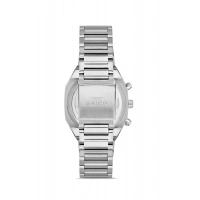 Ferro Gümüş Çelik Kordon Erkek Kol Saati FM11522AWT-A3 Fonksiyonları Aktif 3ATM Su Geçirmez