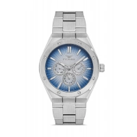 Ferro Gümüş Çelik Kordon Erkek Kol Saati FM11537AWT-A3 Fonksiyonları Aktif 3ATM Su Geçirmez