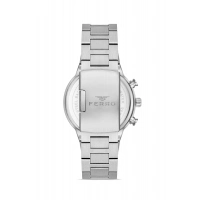 Ferro Gümüş Çelik Kordon Erkek Kol Saati FM11568AWT-J6 Fonksiyonları Aktif 3 ATM Su Geçirmez