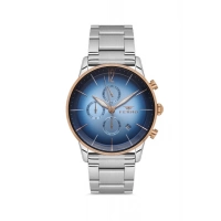 Ferro Gümüş Çelik Kordon Erkek Kol Saati FM31039A-E3 Tüm Fonksiyonları Aktif 3 ATM Su Geçirmez