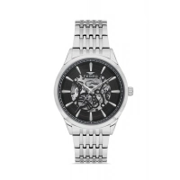 Ferro Gümüş Çelik Kordon Erkek Kol Saati FM31440A-A2 Otomatik Makine 3 ATM Su Geçirmez Hediye Paketli