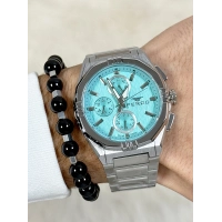 Ferro Gümüş Çelik Kordon Erkek Kol Saati FM40137A-A5 Tüm Fonksiyonlar Aktif 3 ATM Su Geçirmez