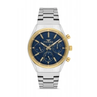 Ferro Gümüş Çelik Kordon Erkek Kol Saati FM43011A-D3 Tüm Fonksiyonlar Aktif 3 ATM Su Geçirmez