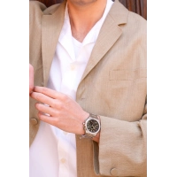 Ferro Gümüş Çelik Kordon Erkek Kol Saati FM43013A-A2 Tüm Fonksiyonlar Aktif 3 ATM Su Geçirmez