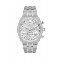 Ferro Gümüş Çelik Kordon Erkek Kol Saati FM43022A-A Tüm Fonksiyonlar Aktif 3ATM Su Geçirmez