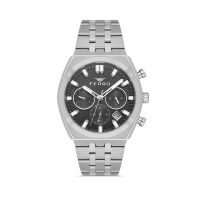 Ferro Gümüş Çelik Kordon Erkek Kol Saati FM43022A-A2 Tüm Fonksiyonlar Aktif 3ATM Su Geçirmez