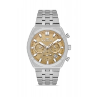 Ferro Gümüş Çelik Kordon Erkek Kol Saati FM43022A-A7 Tüm Fonksiyonlar Aktif 3ATM Su Geçirmez