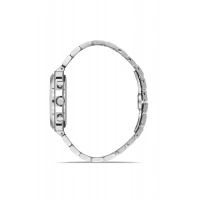 Ferro Gümüş Çelik Kordon Erkek Kol Saati FM43022A-A7 Tüm Fonksiyonlar Aktif 3ATM Su Geçirmez