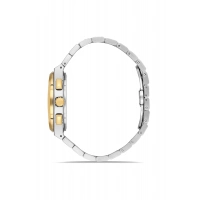 Ferro Sarı ve Gümüş Çelik Kordon Erkek Kol Saati FM43027A-D6 Tüm Fonksiyonlar Aktif 3ATM Su Geçirmez