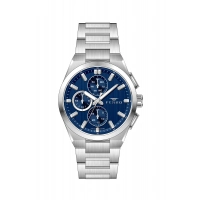 Ferro Gümüş Çelik Kordon Erkek Kol Saati FM43037A-A3 Tüm Fonksiyonlar Aktif 3ATM Su Geçirmez