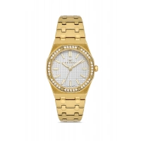 Ferro Sarı Çelik Kordon Kadın Kol Saati FL43029A-B 3ATM Su Geçirmez 2 Yıl Garantili HediyePaketli