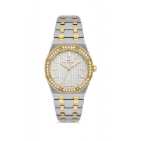 Ferro Sarı ve Gümüş Çelik Kordon Kadın Kol Saati FL43029A-D 3ATM Su Geçirmez 2 Yıl Garantili