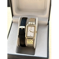 Ferro Gümüş Çelik ve Siyah Deri Kordon Hediyeli Kadın Kol Saati FL21626AWT-B