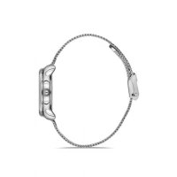 Ferro Gümüş Hasır Kordon Kadın Kol Saati F21152C-A 3ATM Su Geçirmez 2 Yıl Garantili HediyePaketli