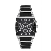 Ferro Black and Silver Steel Strap Mens Wristwatch FM31266A-J2