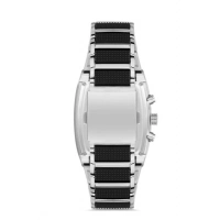 Ferro Black and Silver Steel Strap Mens Wristwatch FM31266A-J2