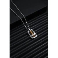 Ferro Gümüş ve Kahverengi Çelik Erkek Takı FRJ10051-A4