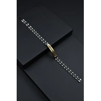 Ferro Gümüş ve Sarı Çelik Erkek Takı FRJ10070-D