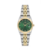 Ferro Gümüş ve Sarı Çelik Kordon Kadın Kol Saati FL21519A-D6 3 ATM Su Geçirmez 2 Yıl Garantili