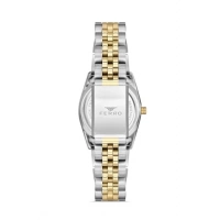 Ferro Gümüş ve Sarı Çelik Kordon Kadın Kol Saati FL21519A-D6 3 ATM Su Geçirmez 2 Yıl Garantili