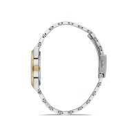 Ferro Gümüş ve Sarı Çelik Kordon Kadın Kol Saati FL40128A-D 3ATM Su Geçirmez 2 Yıl Garantili