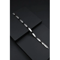 Ferro Gümüş ve Siyah Çelik Erkek Takı FRJ10036-J