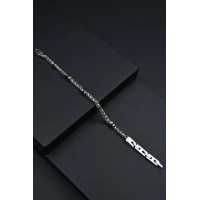 Ferro Gümüş ve Siyah Çelik Erkek Takı FRJ10041-D