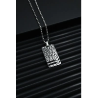 Ferro Gümüş ve Siyah Çelik Erkek Takı FRJ10042-J