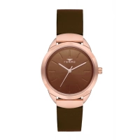 Ferro Brown Leather Band Womens Wristwatch F21073B-S