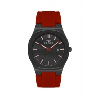 Ferro Kırmızı Silikon Kordon Erkek Kol Saati F11340D-ZK 3ATM SuGeçirmez 2 YılGarantili HediyePaketli