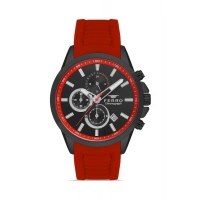 Ferro Claret Red Silicone Band Mens Wristwatch FM31359D-GR