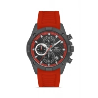 Ferro Kırmızı Silikon Kordon Erkek Kol Saati FM31361D-ZK Tüm Fonksiyonları Aktif 3 ATM Su Geçirmez