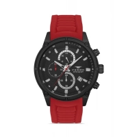 Ferro Kırmızı Silikon Kordon Erkek Kol Saati FM31363D-ZK Tüm Fonksiyonlar Aktif 3 ATM Su Geçirmez