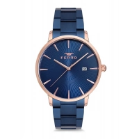 Ferro Lacivert Çelik Kordon Erkek Kol Saati F1924A-T