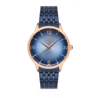 Ferro Navy Blue Steel Strap Mens Wristwatch F11932A-T