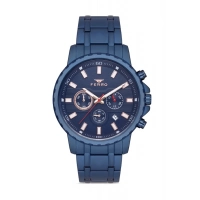 Ferro Lacivert Çelik Kordon Erkek Kol Saati FM11167A-H Fonksiyonları Aktif 3ATM SuGeçirmez