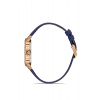 Ferro Lacivert Deri Kordon Kadın Kol Saati FL21264B-T 3ATM Su Geçirmez 2 Yıl Garantili HediyePaketli