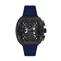 Ferro Lacivert Silikon Kordon Erkek Kol Saati FM31346D-ZA2 Fonksiyonları Aktif 3 ATM Su Geçirmez