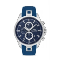 Ferro Lacivert Silikon Kordon Erkek Kol Saati FM31380D-L3 Tüm Fonksiyonlar Aktif 3 ATM Su Geçirmez