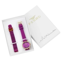 Ferro Mor Deri Kordon Kadın Kol Saati F21195BWT-ZC 3ATM Su Geçirmez 2 Yıl Garantili HediyePaketli