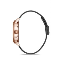 Ferro Black and Rose Mesh Strap Mens Wristwatch F11050C-1117-R2