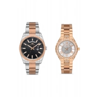 Ferro Rose Çelik Kordon Çift Kol Saati F11211A-FL21285A-C