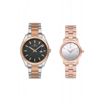 Ferro Rose Çelik Kordon Çift Kol Saati F11227A-F21071A-C