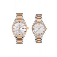 Ferro Rose Çelik Kordon Çift Kol Saati F11288A-FL21262A-E